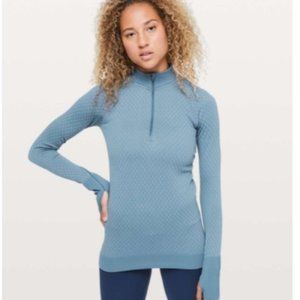 Lululemon Athletica Blue Rest Less 1/2 Zip